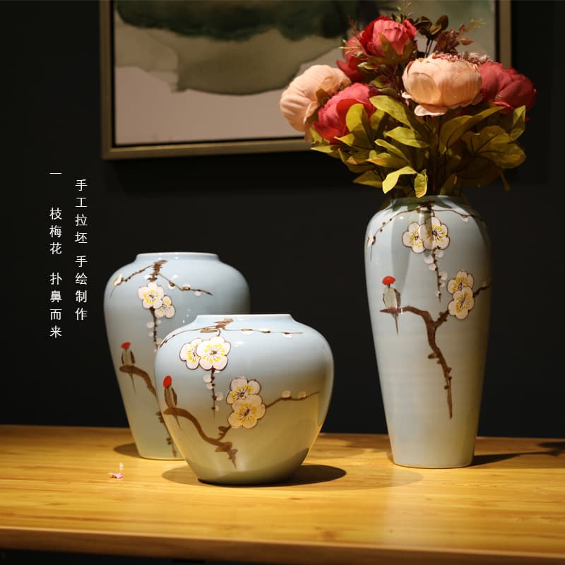 Wholesale Handmade Ceramic Craft Vase Creative Modern Home Decoration Living Room Ornament Jingdezhen