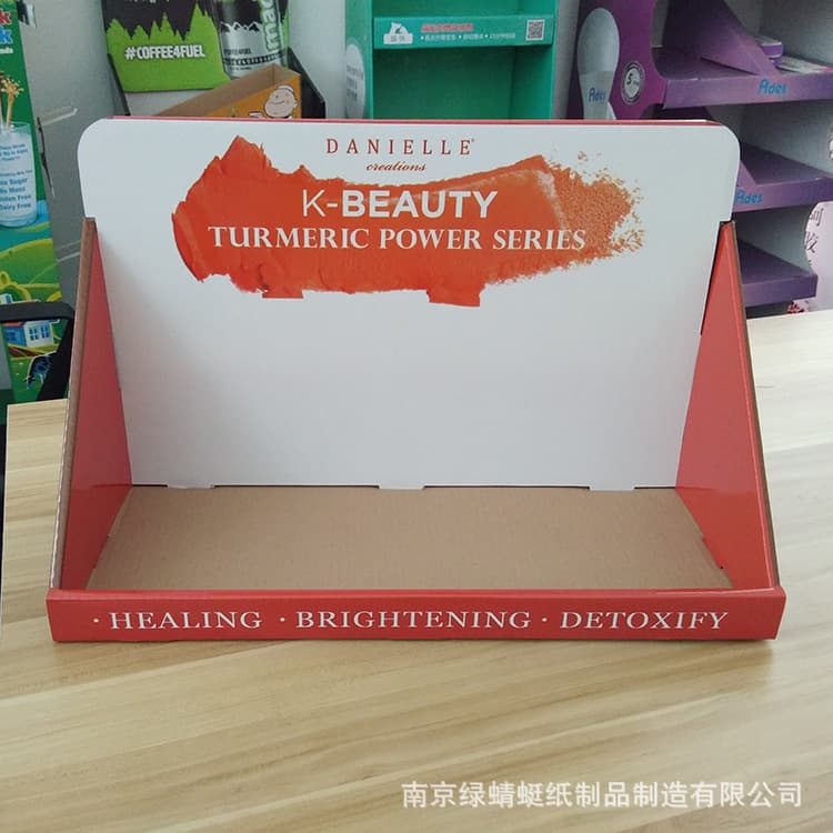 Factory Direct Vertical Paper Display Stand Supermarket Product Display Desktop Paper Rack Wholesale Food Paper Display Box