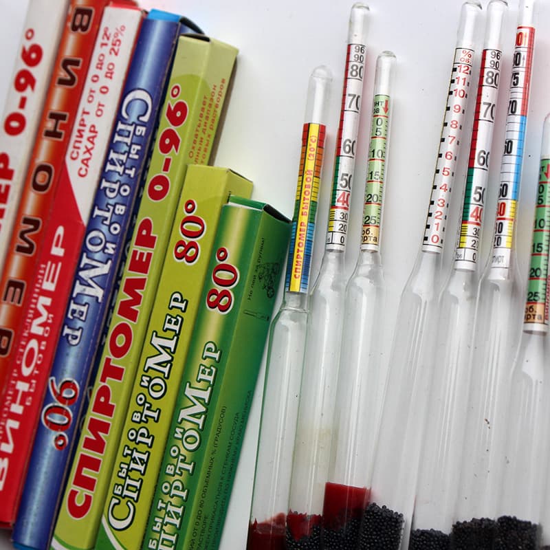 Alcohol Concentration Meter, White Spirit Hydrometer, Russian Alcohol Meter 0-96/0-25, Wholesale Export Glass Alcoholometer