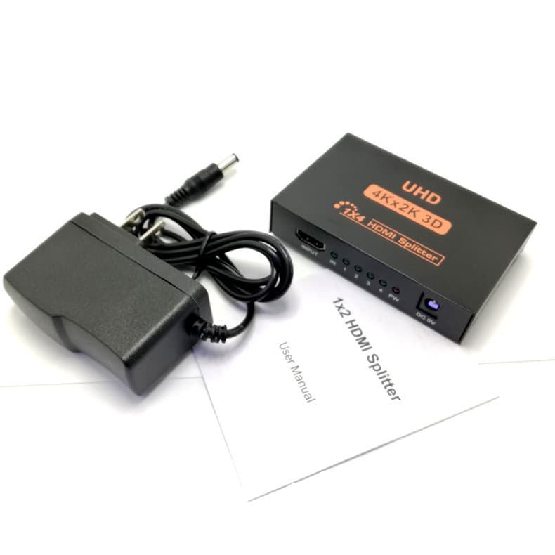 Cross-border 4K HDMI Splitter 1-in-4-out, 1-to-4 Cable High-Definition Surveillance 3D TV Computer Display Split Screen