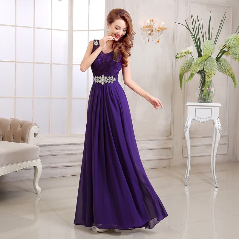 2026 New Style Evening Gown Wedding Toast Dress Bride Purple Long Dress Wedding Bridesmaid Dress Export Dress