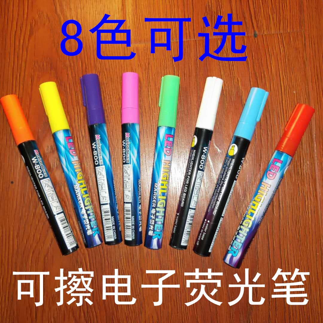 Queen Bee Marker Pen Wanniansheng W800 Electronic Fluorescent Pen Light Board Pen Pop Water-Based Pen Flash Erasable Pen