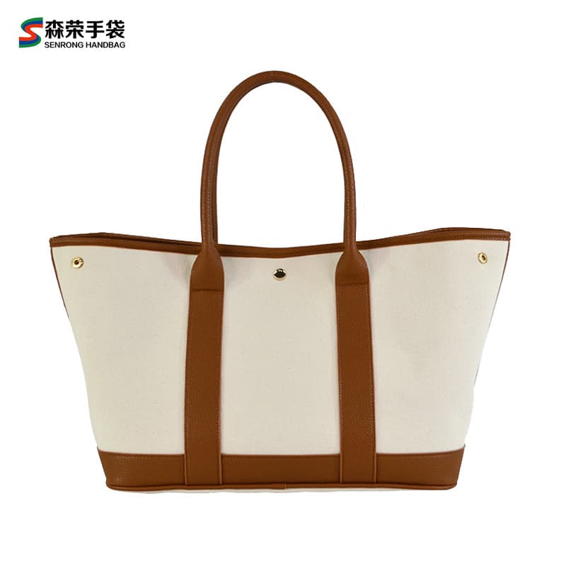SEDEX Certified Handbag Factory PU Canvas Bag Ladies Bag Export Vintage Handheld Garden Tote Bag Custom