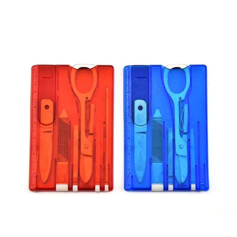 Factory direct sales multi-functional Swiss card multi-purpose survival tool new beauty set outdoor tool card