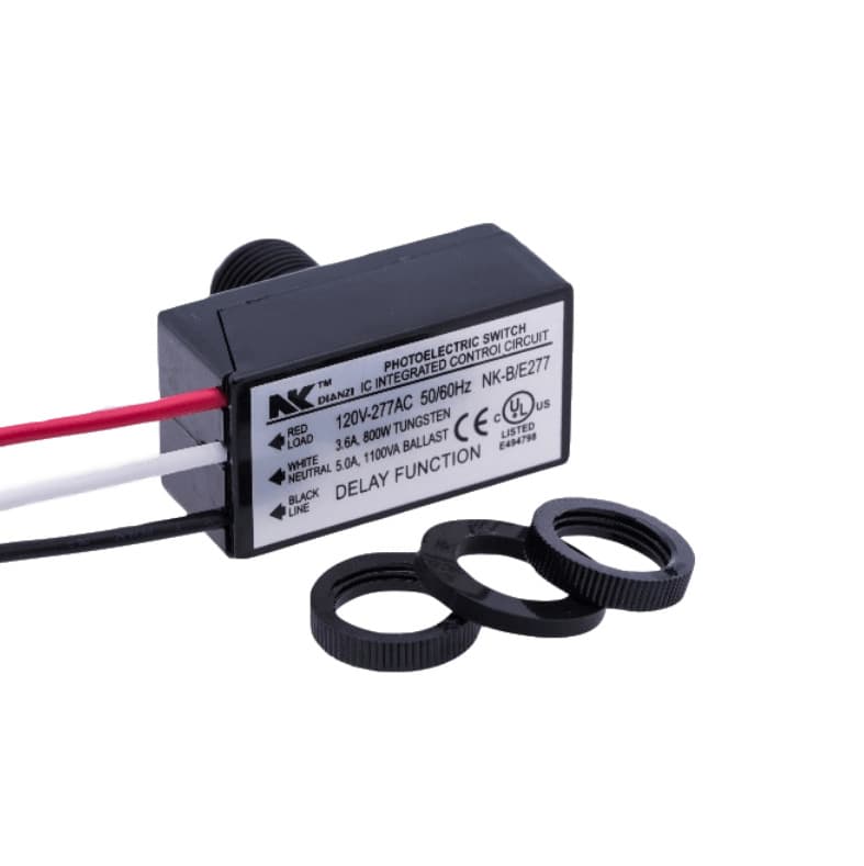 Light control switch NK-B/E277 LED control switch, wide voltage 80VAC-277VAC, UL certified.