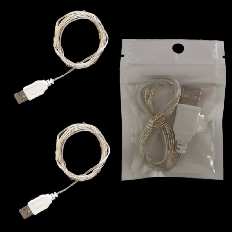 Usb Copper Wire Led Light String 2m 20 Lights Dormitory Bedroom Trendy Colorful Star Lights Copper Thread Light String
