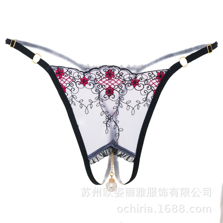 Sexy crotchless pants pendant see-through sexy transparent women's underwear panties lace #1645