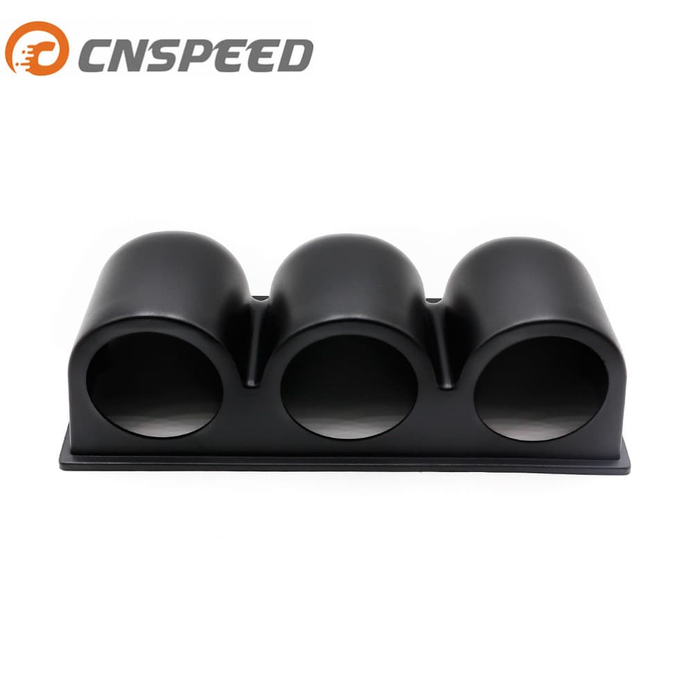 Factory Direct Triple 2-Inch 52MM Black Three-Hole Car Modification Gauge Mount Bracket for Dashboard Motorcycle