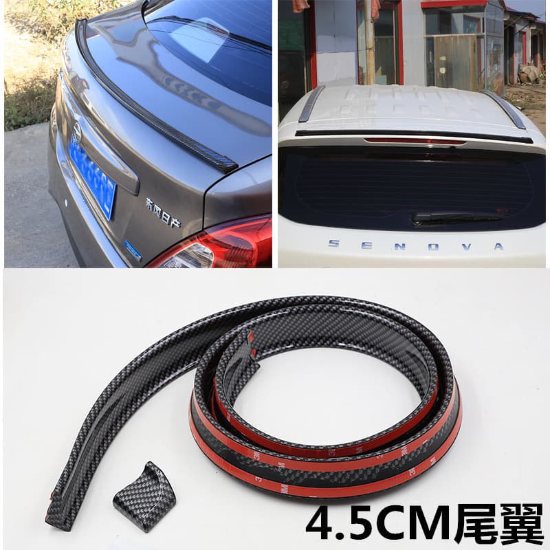 Universal Carbon Fiber Rear Spoiler for Car Modification, No Drilling Required, Carbon Fiber Pattern Spoiler, Small Carbon Fiber Spoiler