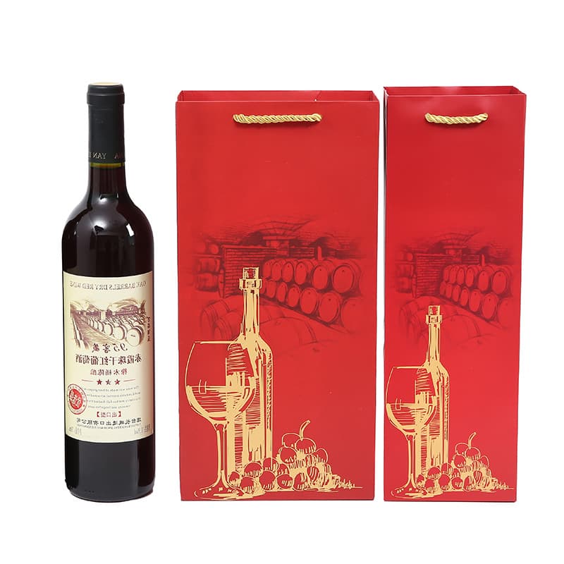 Red Wine Cellar Gift Bag for Two Bottles, Thickened Wine Bag, Cigarette Bag, Return Gift Bag