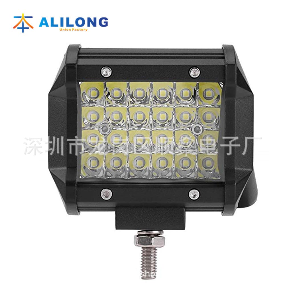 Cross-border special supply of 4 inches 4 inches 4 rows 72w work lights spotlight strip lights car off-road roof front bumper spotlights