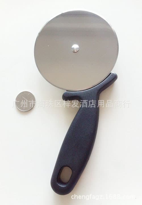 Large size, black handle pizza cutter, pizza knife, pizza wheel cutter, pizza knife, crustacean.