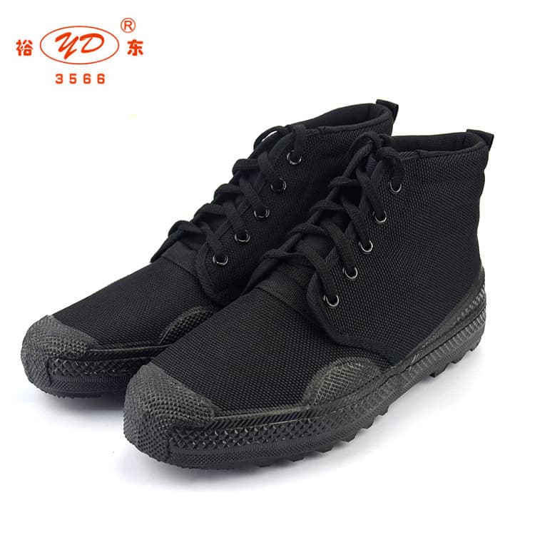 Yudong 3566 High-Top Liberation Shoes Mid/High-Top Rubber Sole Black Work Shoes Safety Shoes Yellow Sneakers