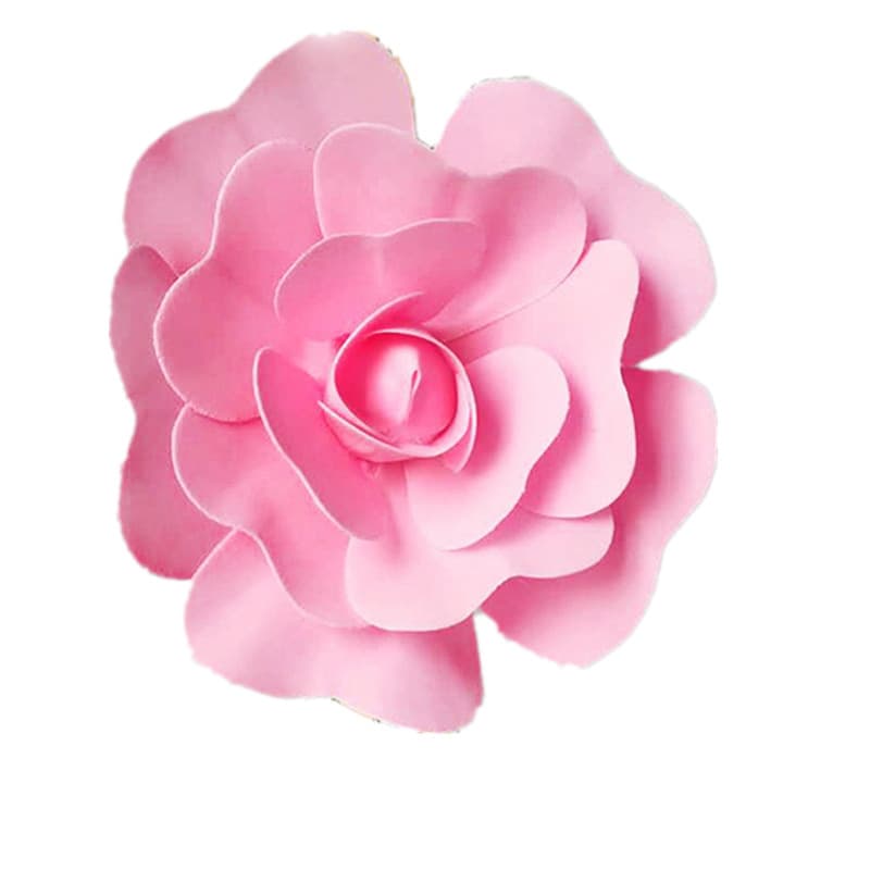 Large PE Rose Flower Wall Decoration for Window Displays, Weddings, Events, Handmade Commercial Storefront Landscaping