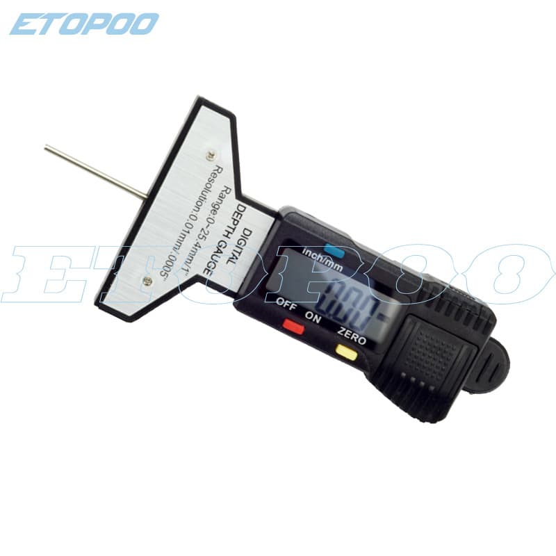 ETOPOO 25.4MM 0.01MM 3V Stable Auto Reset Digital Display Tire Depth Gauge