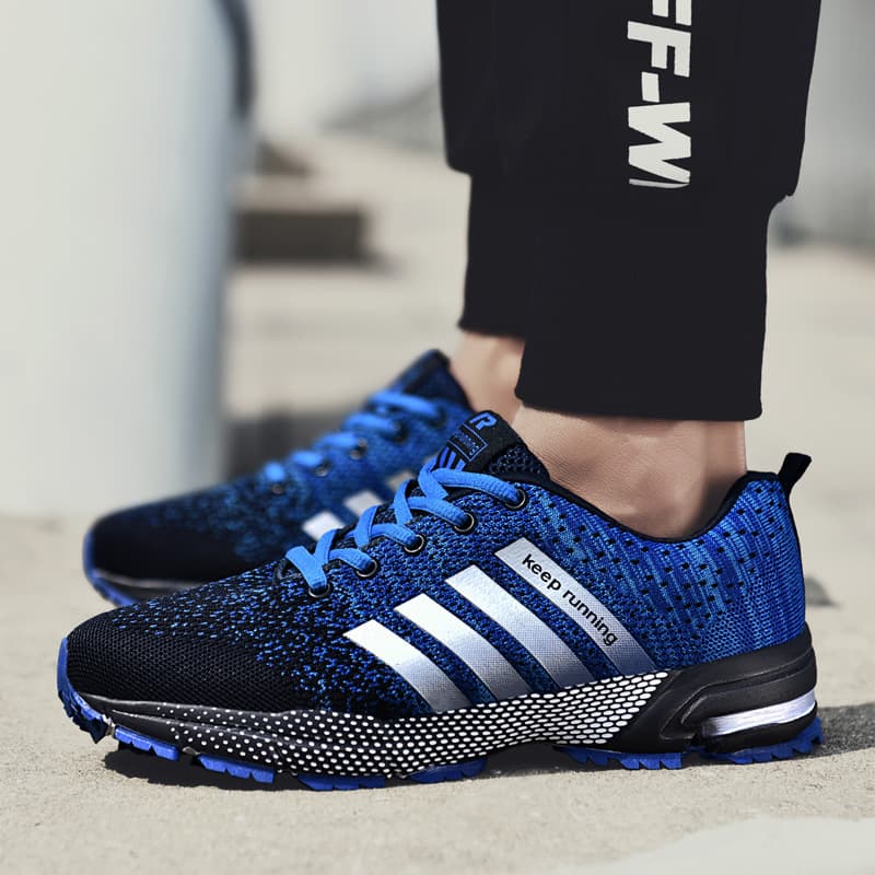 2026 Foreign Trade Large Size Couple Sports Shoes Mesh Fabric Men's Trendy Shoes Running Shoes Breathable Men's Shoes Large Size 8702 Men's Shoes
