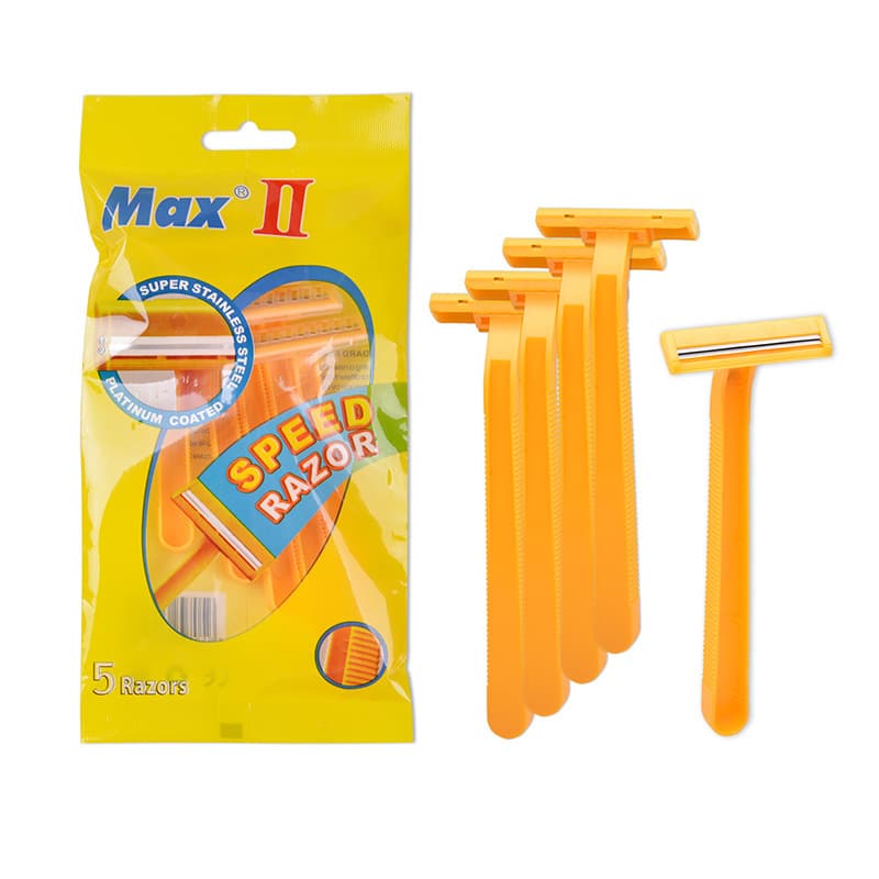 MAX manufacturer two-layer stainless steel disposable manual shaver, manual razor