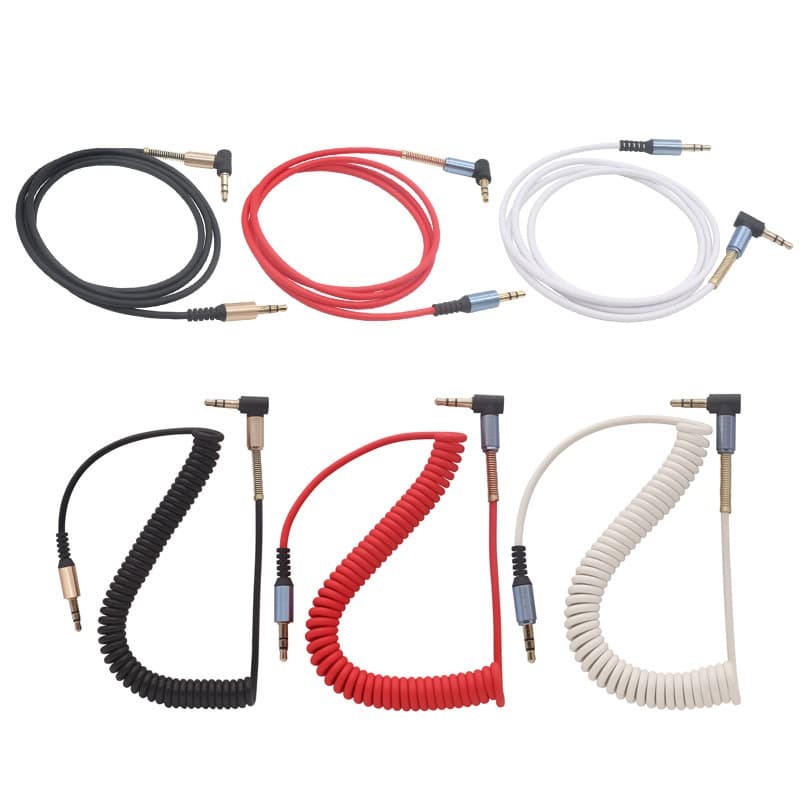 3.5mm retractable male-to-male AUX speaker cable, retractable car cable.