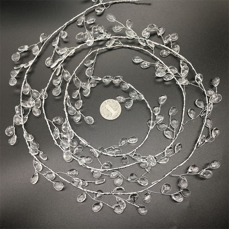 Long wedding acrylic drop string wedding decoration beads DIY bridal headdress bouquet accessories decoration