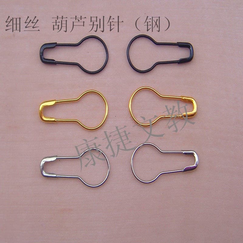 Manufacturer supply, decorative clothing tag trademark-specific thick wire iron pass needle inspection gourd clasps, pear-shaped pins.