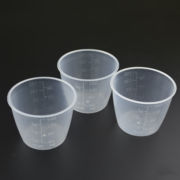 Wholesale rice cooker matching rice measuring cup measuring cup transparent PP plastic with scale cup household rice scooping cup 160ML