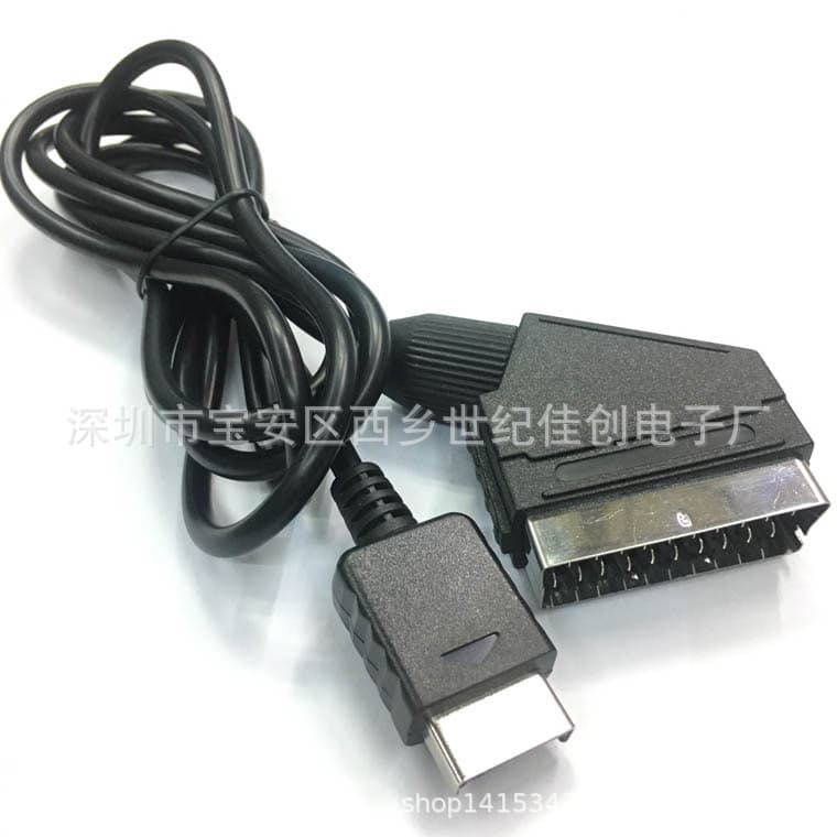 1.8m Full Pin Rgb Scart Cable For Ps2/ps3 Digital Computer/other Game Console Accessories Sweep Head Wire