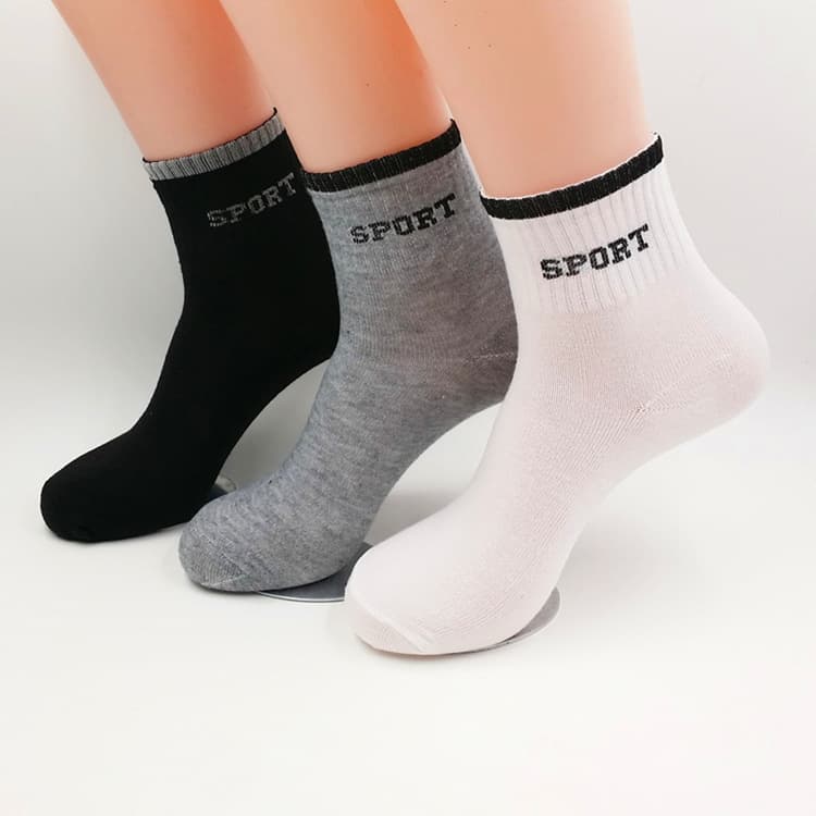 Men's Sports Socks, Zhuji Men's Socks SP Black Men's Socks Spring/Summer New Mid-Calf Socks Wholesale Disposable Socks