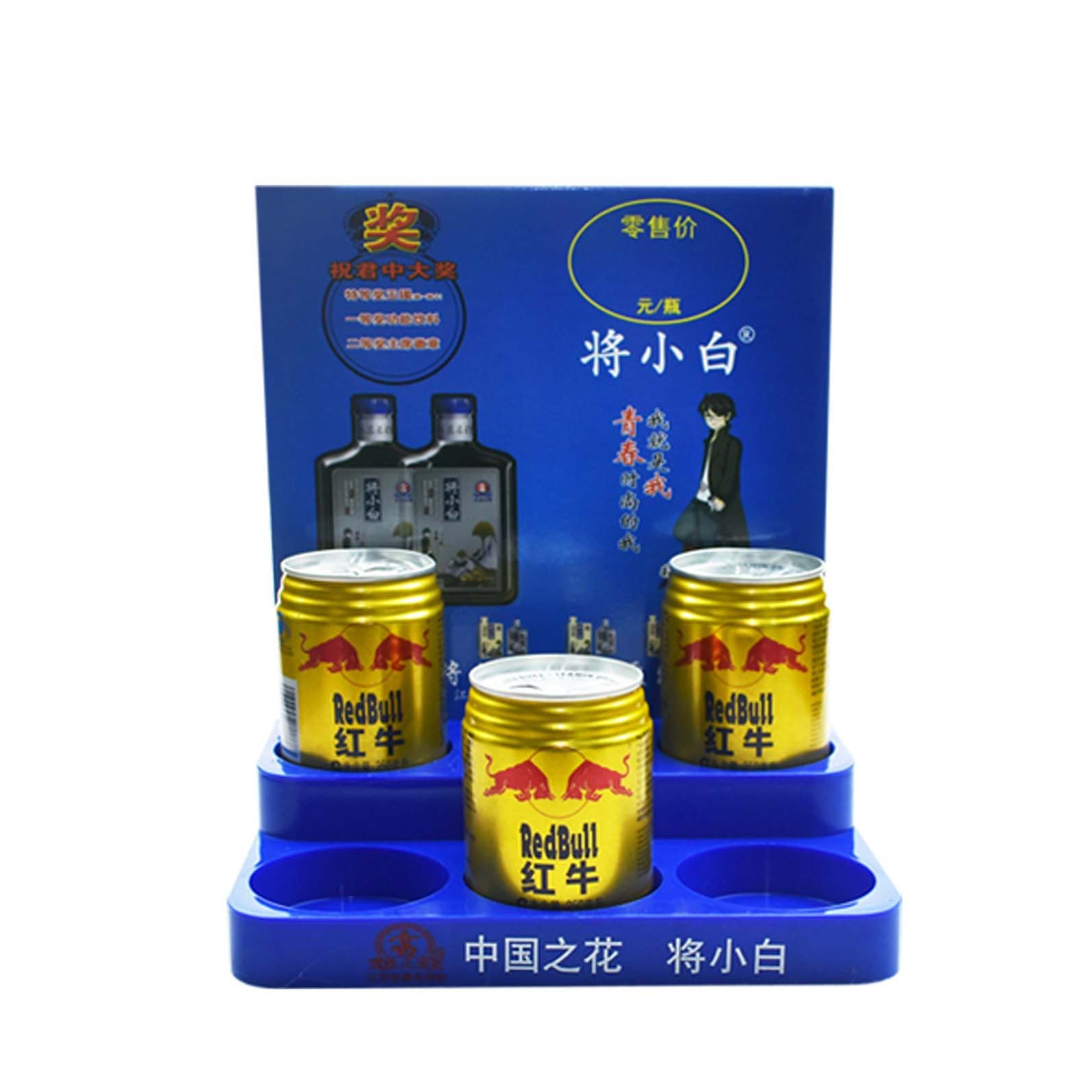 Yikang Plastic Advertising Wine Rack Beverage Advertising Display Stand Beverage Placement Shelf Item Display Sign