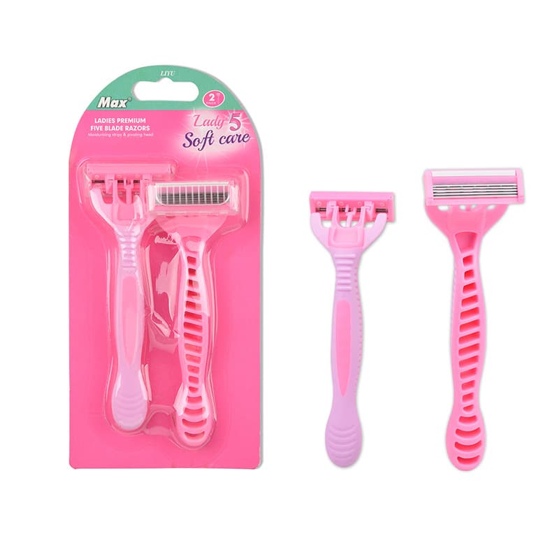 MAX manufacturer women's 5-layer hair removal razor, disposable manual shaver with hollow head for intimate/underarm hair