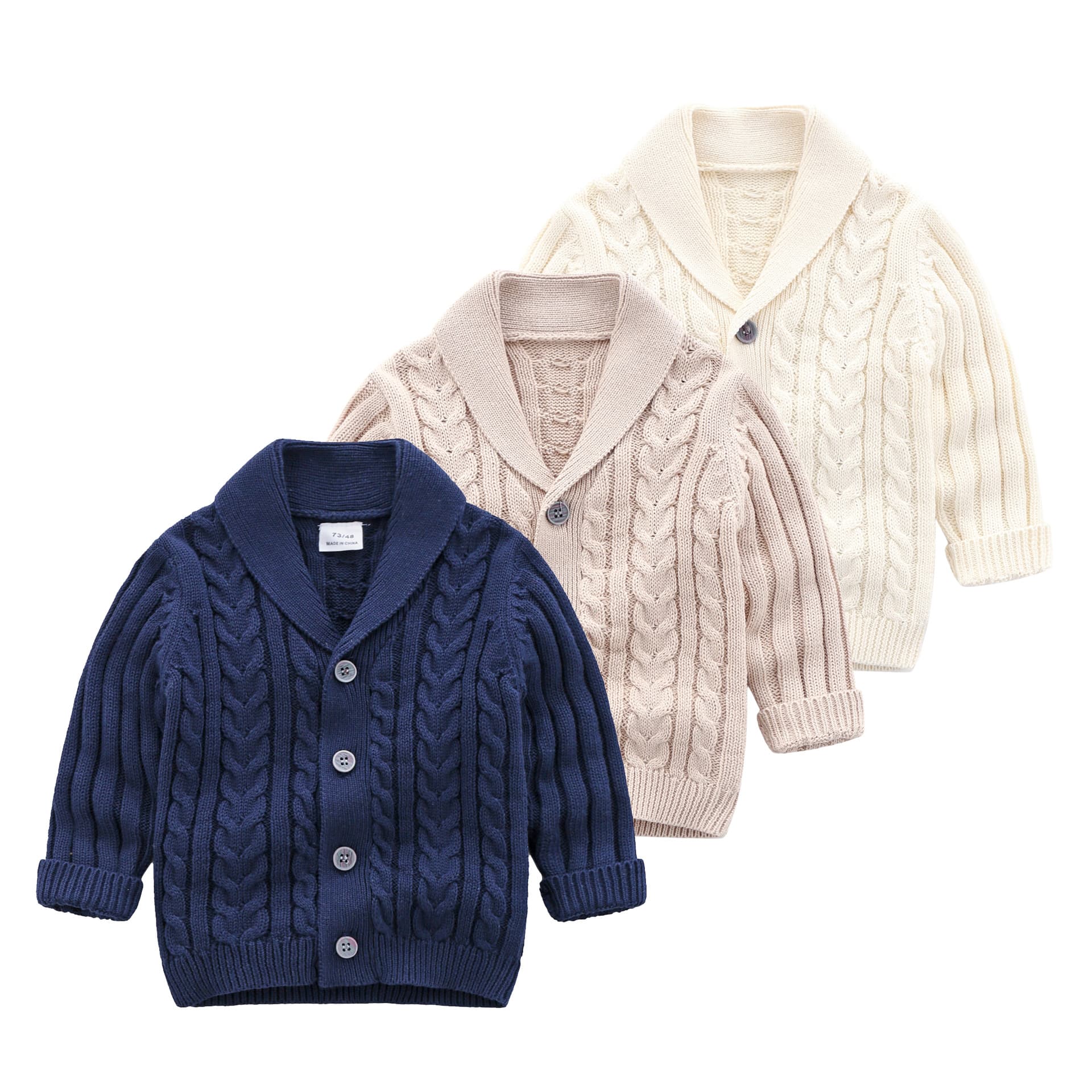 Cross-border Baby Jacket Autumn/Winter Cable Knit Handsome Boy Cardigan Fashion Infant Wool Casual Versatile