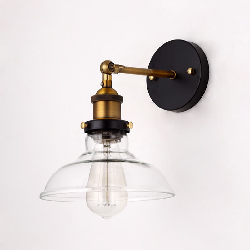 Modern Minimalist Bedside Lamp for Cafe, Restaurant, Bedroom, Creative Glass Wall Light, Retro Indoor American Loft Lighting
