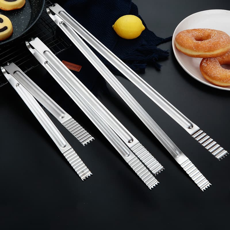 Factory Direct Stainless Steel Food Tongs BBQ Tongs Meat Tongs Salad Tongs Thickened Kitchen Tool