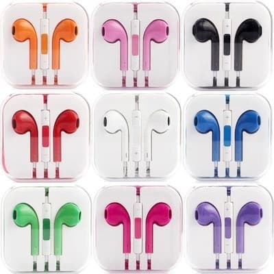 Colorful Wired Earphones with Remote Control, Compatible with iPhone 6/6P, Xiaomi, Samsung, Redmi, Universal Headphones with Mic