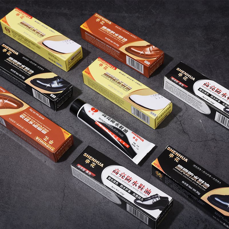 High-quality shoe polish Shenhua wholesale leather shoe care oil leather care nourishing cream shoe wax black brown colorless shoe polish