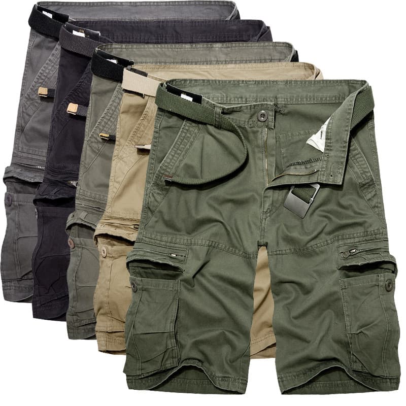 2023 Amazon Export Men's Plus Size 5-Point Cargo Shorts Multi-Pocket Mid-Length Shorts Style 038