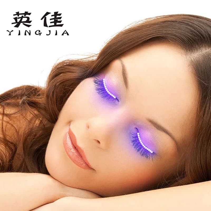 Wholesale Led Light-Emitting False Eyelashes Halloween Double Eyelid Stickers Nightclub Party Creative Handmade False Eyelashes Lamp