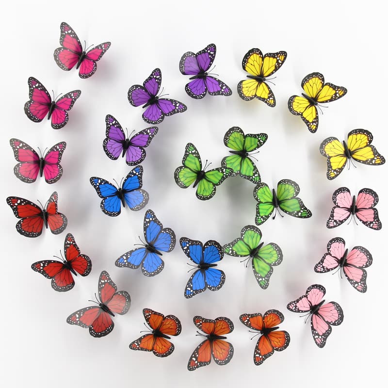7CM Simulation Butterfly Wall Sticker, Pin, Magnet, Garden and Home Decor 3D Butterfly Accessories
