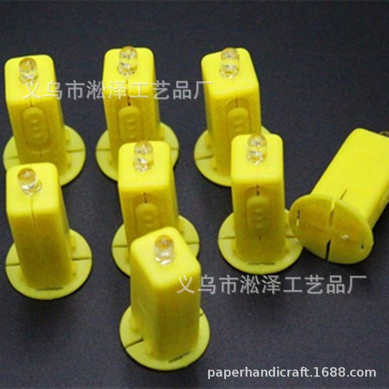 Paper Lantern Wick DIY LED Electronic Making Materials Multicolor Candle Small Light Small Yellow Lamp Button Decoration