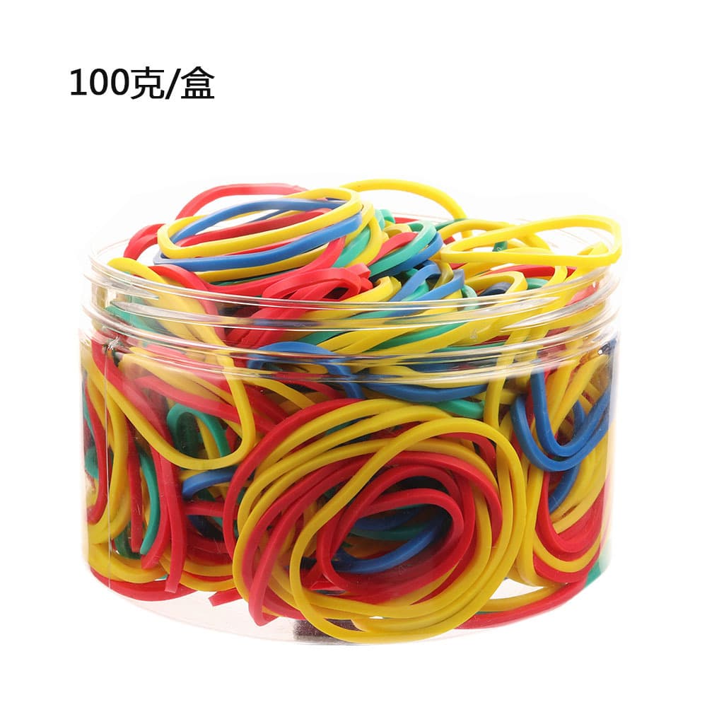 Oil-Free High Temperature Resistant Rubber Bands Colored Rubber Rings 100g Boxed Rubber Bands 38mm Cross-Border