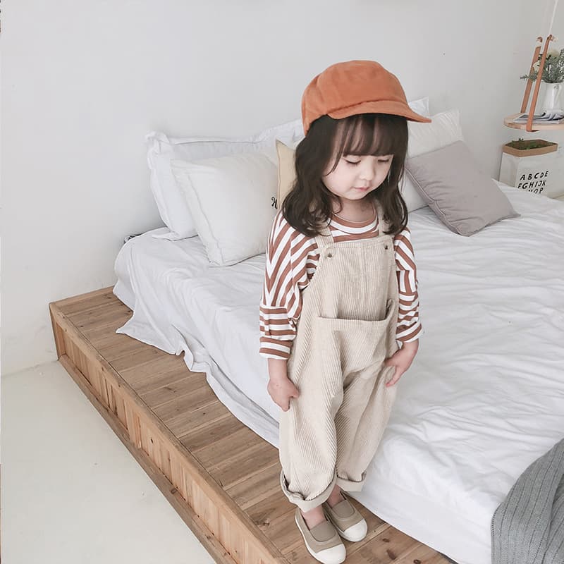 Non-refundable original price 36 plus velvet thickened winter girls Korean children's clothing children's corduroy corduroy overalls infants