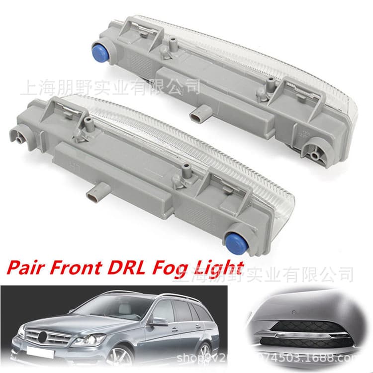 For Mercedes-Benz W204 Fog Light DRL W212 C250 C350 E350 Front Bumper Light Daytime Running Light