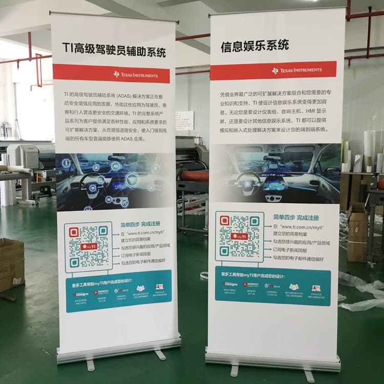 Reinforced Heavy-duty Display Stand Factory Batch Processing Advertising Printing Pull-up Banner Display Stand Graphic Production