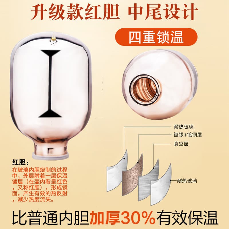 White Liner Pressure Pot, Hot Water Bottle, Thermos Flask, 3L Inner Liner, Parts Not Covered by After-sales