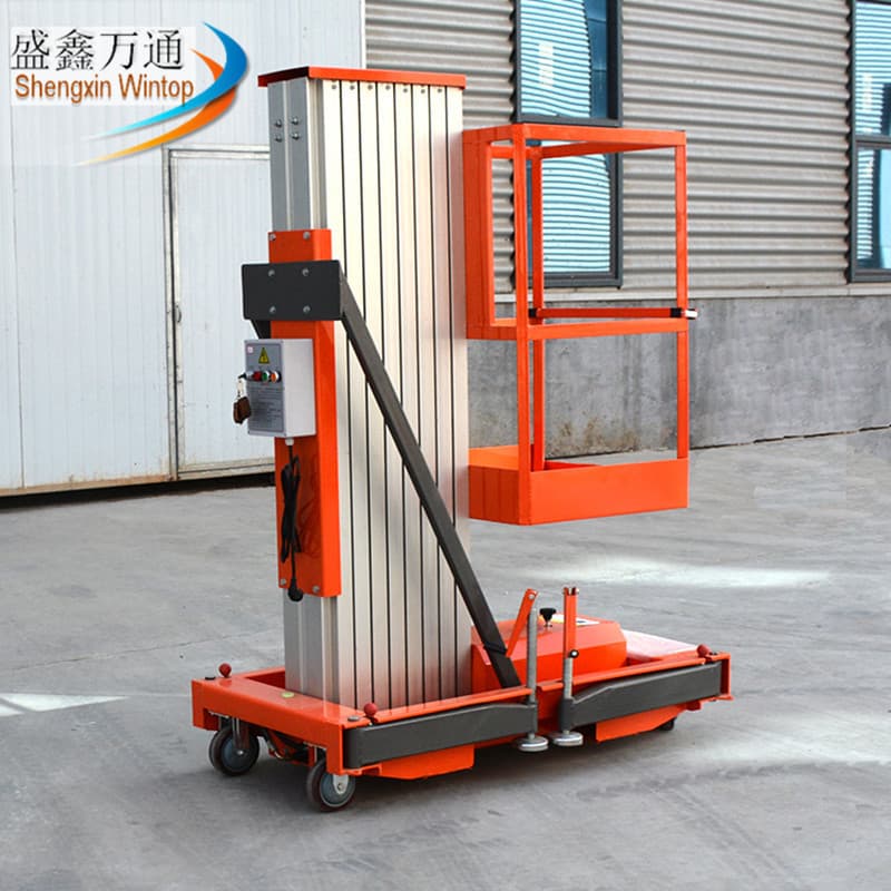 6m 8m Aerial Work Vehicle Mobile Elevator Small Electric Hydraulic Lift Aluminum Alloy Lifting Platform