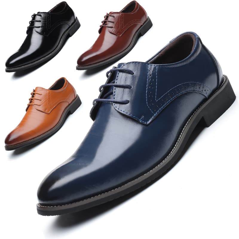 Premium selection of men's casual leather shoes, brogue style, fashionable British style, plus size, available directly from manufacturers. (AliExpress, foreign trade shoes for men)