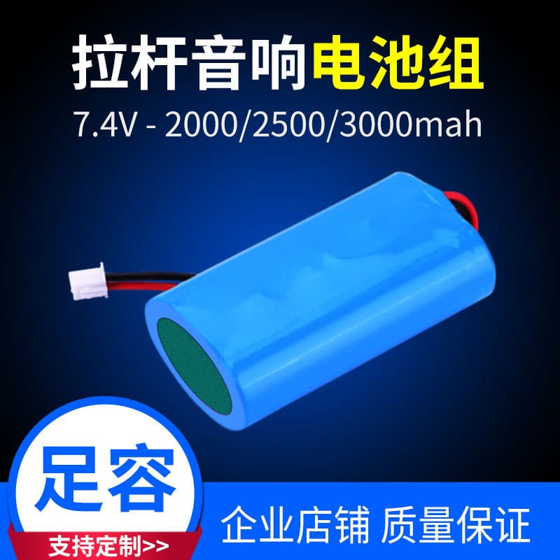 18650 Portable Speaker Battery 7.4V 2000mAh Lithium Battery for Car Alarm Medical Products Fascia Gun