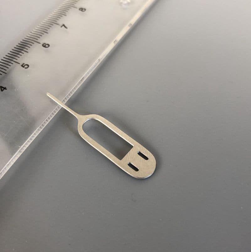 304 Stainless Steel SIM Ejector Tool, 12mm Smiley Face Extended Pin