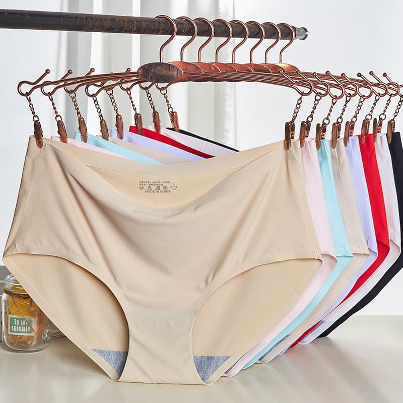 Summer women's ice silk seamless underwear one-piece underwear breathable mid-waist sexy underwear girls girls pants wholesale
