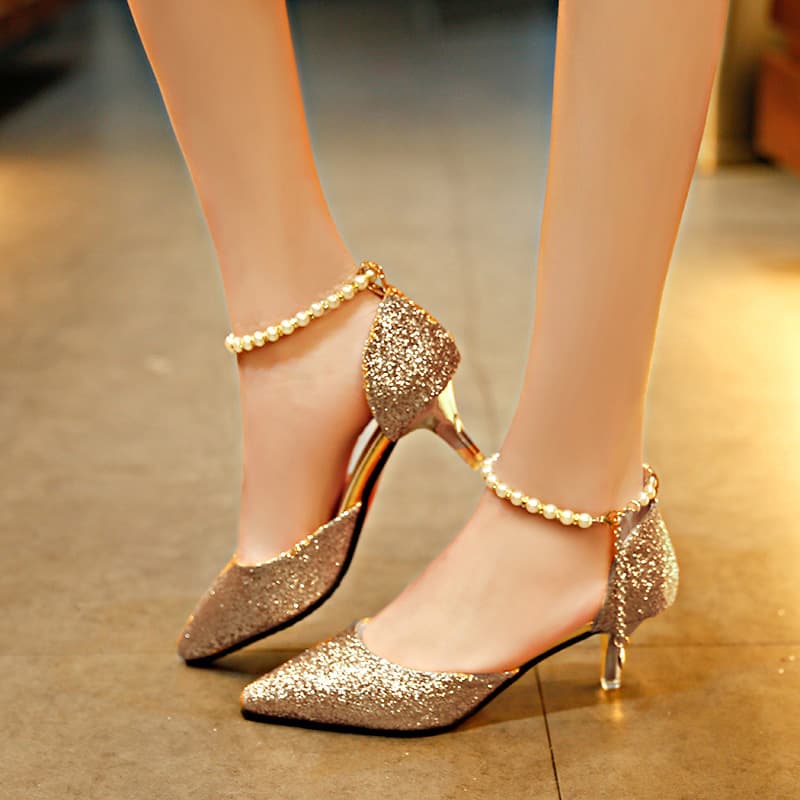 Fashionable Spring/Summer New Style Women's Pointed Hollow Out High Heels Sexy Thin/Medium Heel Slip-on Sandals Trendy