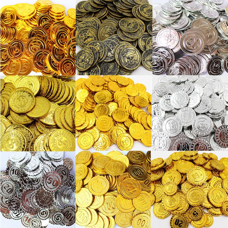Activity Lucky Draw Fake Gold Coin Toy Face Value Table Game Coin Chips Props Gold Coin Face Value Coin Pirate Coin